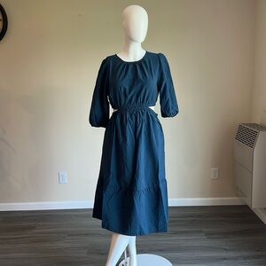 ISABEL by Ingrid & Isabel Cut Out Midi Maternity Dress in Blue.